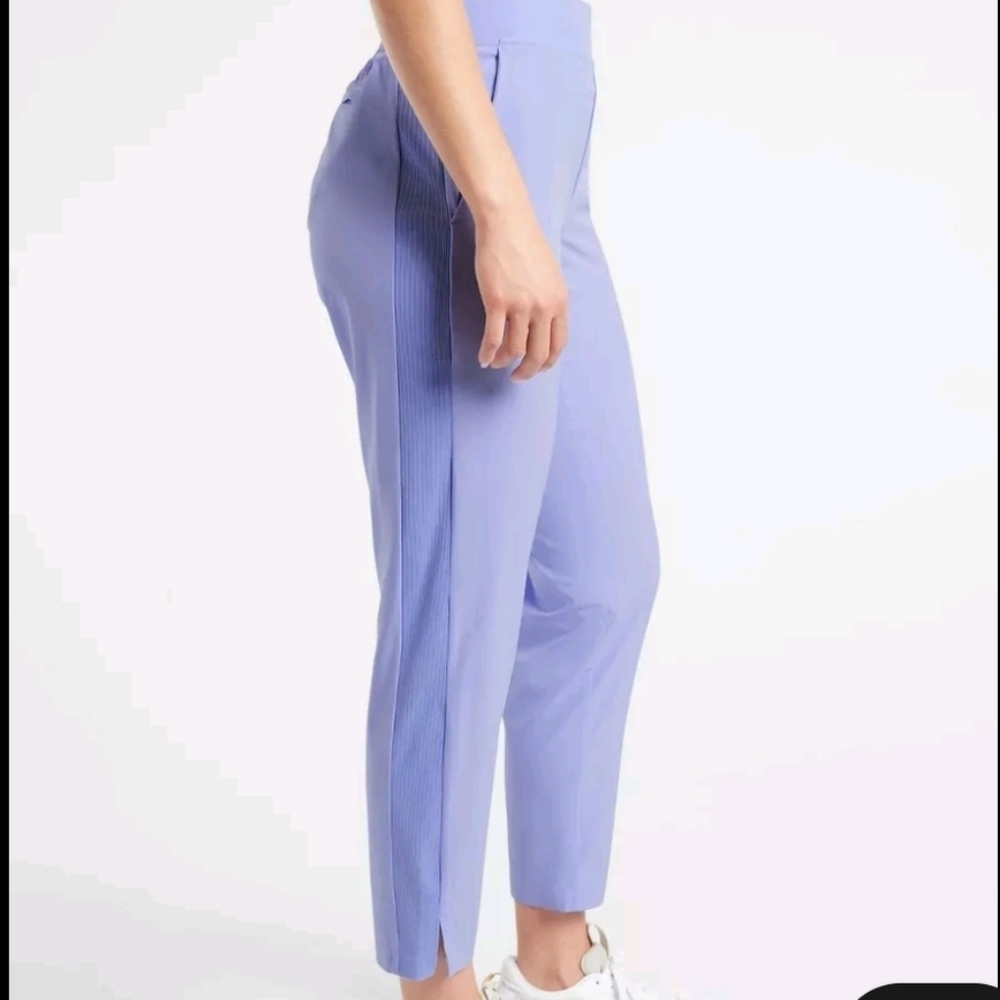 Athleta Brooklyn Mid Rise Ankle Women's Victorian Periwinkle Pants Size 20